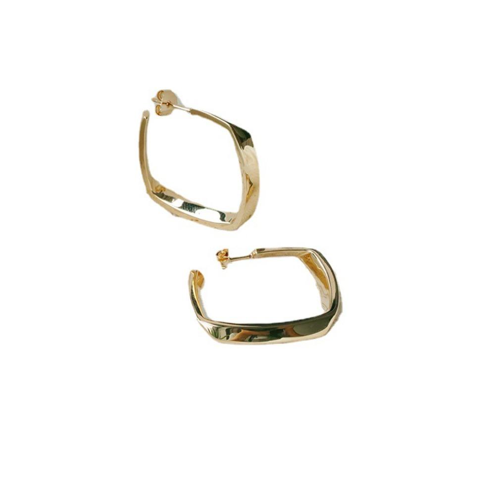 Elegant French Style Earrings Women Chic Geometric Studs Unique Statement Ear Accessories