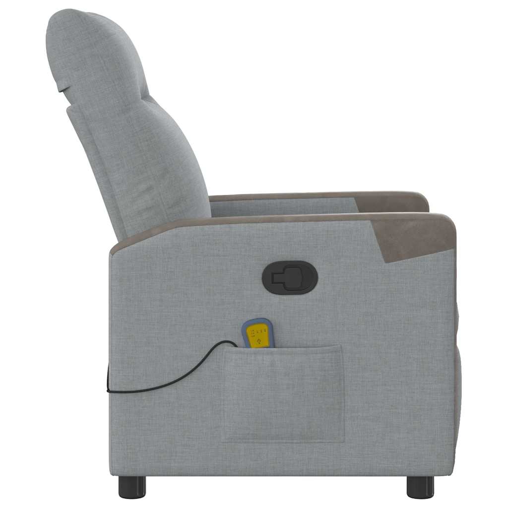 Massage Chair Light Grey Fabric