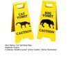 1/2Pcs Dog Cat Vomit Caution Sign Weather-proof Plastic Outdoor Garden Yard Lawn Pet Black Cat