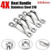 4 шт. Премиум Морской Класс Проволочные Рым-болты Крепежные Крюки для Крыльев Тент Двигатели Аксессуары