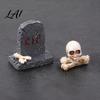 Small Horror Statue Decor Halloween Miniature Resin Ornaments Micro Landscape Desktop Decor Secret Room Scenery Scene Accessories for Fish