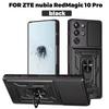 Чехол Funda для ZTE Redmagic 10 Pro Чехол со сдвижным кольцом-подставкой для камеры Защитная крышка для ZTE Red Magic 10 Pro Plus + Ударопрочный Чехол