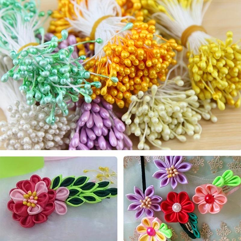 Multicolor 2mm 350Pcs Mini Flower Artificial Pearl Pistil Double Heads Hand-made Home Wedding Decoration Cake Decora DIY Needlew