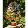 Seven Chakra Crystal Tree of Life - Good Luck Money Tree, Positive Energy Feng Shui Bonsai, Home Décor,