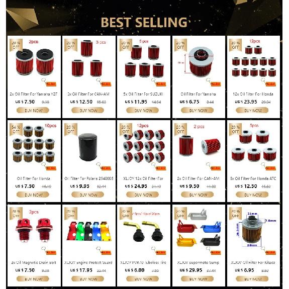5pcs Fuel Oil Filter HF140 KN140 For YAMAHA WR250F WR450F WR250X WR250R YFZ450X YFZ450R GAS EC250 Dirt Motor Bike Motorcycle