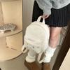 Милый плюшевый рюкзак для девочек, новый модный плюшевый рюкзак большой емкости, зимний рюкзак для студентов