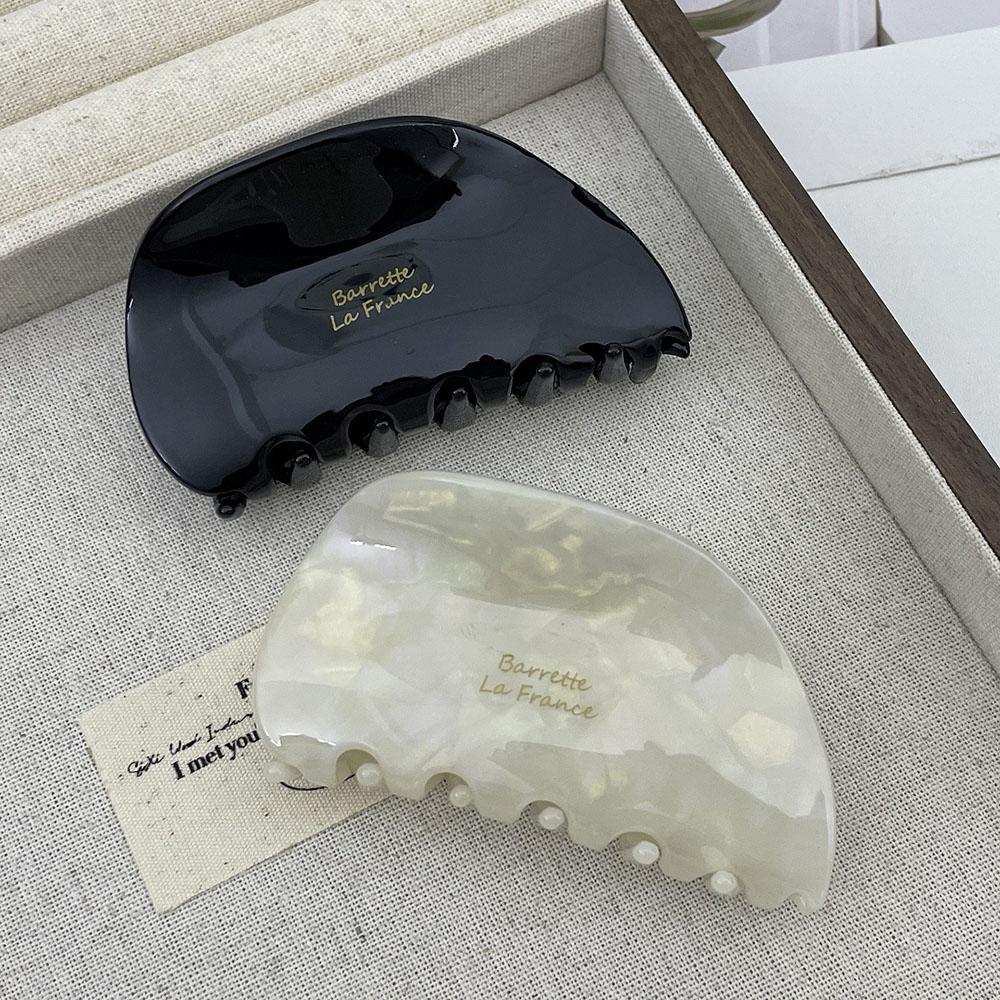 Французская винтажная заколка для волос в виде полукруглой дуги 7,7 см, простая, нежная, ацетатная заколка-акула, аксессуары для волос для женщин, девушек