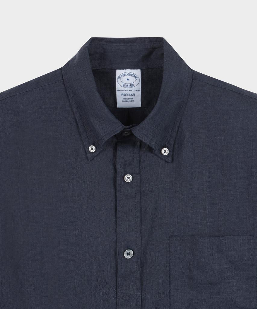 Рубашка из ирландского льна BROOKS BROTHERS Baird Mcnutt (военно-морской флот) (Bbthmm0012Qfm)