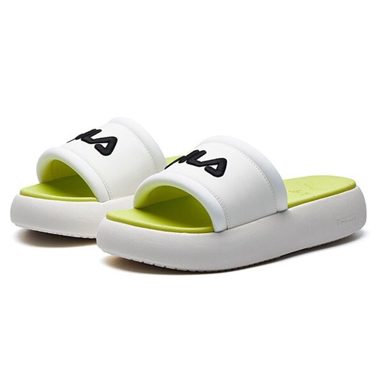 Fila Heritage-FHT Donut Thick Sole Fashion Casual Slide Sandals Women Sandals Snow-White F12W124622FSW