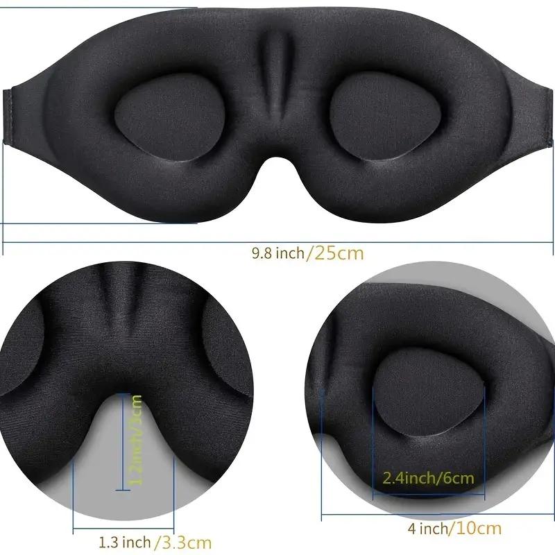 3D контурная маска для сна на глаза, мягкая, без запаха, вогнутая формованная ночная маска для сна, блокирующая свет, успокаивающая и комфортная крышка для глаз