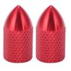2pcs Schrader Valve Caps Aluminium Alloy Schrader Cycling Valve Dust Covers Bicycle Tire CapsRed