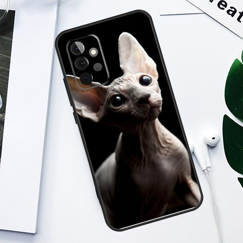 Чехол для телефона Samsung Galaxy A55 A54 A35 A15 A34 A14 A53 A33 A13 A05 A06 A16 A22 A32 A52 с изображением кошки сфинкса
