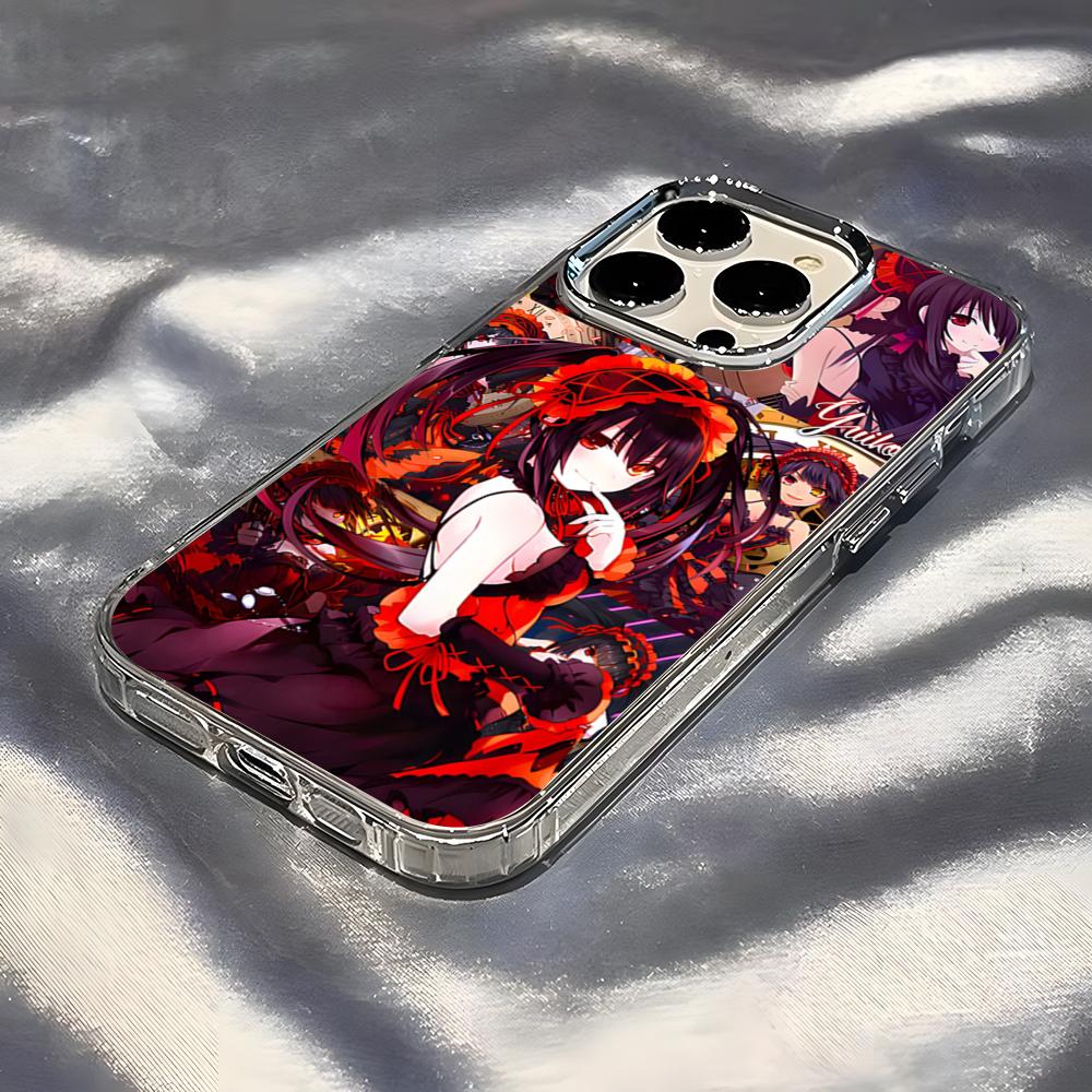 Аниме Date A Live Токисаки Куруми Милый чехол для телефона для iPhone 17 Pro Max 16 15 14 Pro Max iPhone 13 Pro Max 11 Plus Прозрачный C