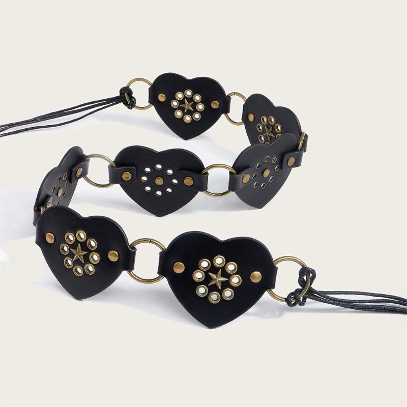 Trendy PU Leather Sash Waist Belt With Alloyed Clasp And Heart Design Perfect For Casual Outfits