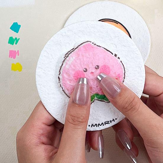 Foam Texture Blank Painting Paper 3D Drawing Magic Canvas Sponge with Water Brush White Puffy Paint Paper for Kids Adults DIY Art Craft Supplies