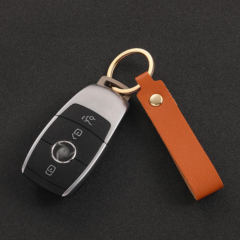 Custom Multicolor PU Leather Keychain - Perfect Business Gift for Car Keys