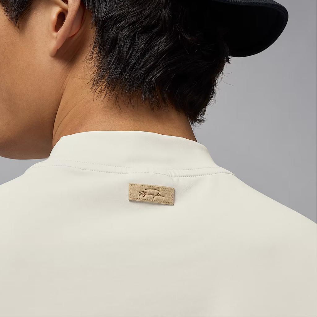 Jordan Однотонная футболка-поло с коротким рукавом Мужские топы Бежевый IB3685-030