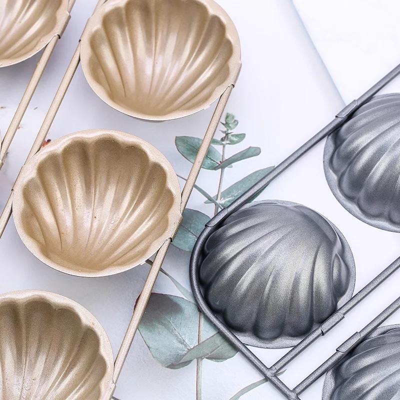 9 решеток из углеродистой стали, золотая ракушка, форма для гребешка, сделай сам, противень для печенья, форма для выпечки, сковорода Мадлен, кухонные инструменты для выпечки