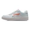 Кроссовки Li Ning Sports Lifestyle Series из натуральной кожи, прочные, дышащие, с низким верхом, для скейтбординга, женские, цвет белый, синий, оранжевый AGCQ578-6