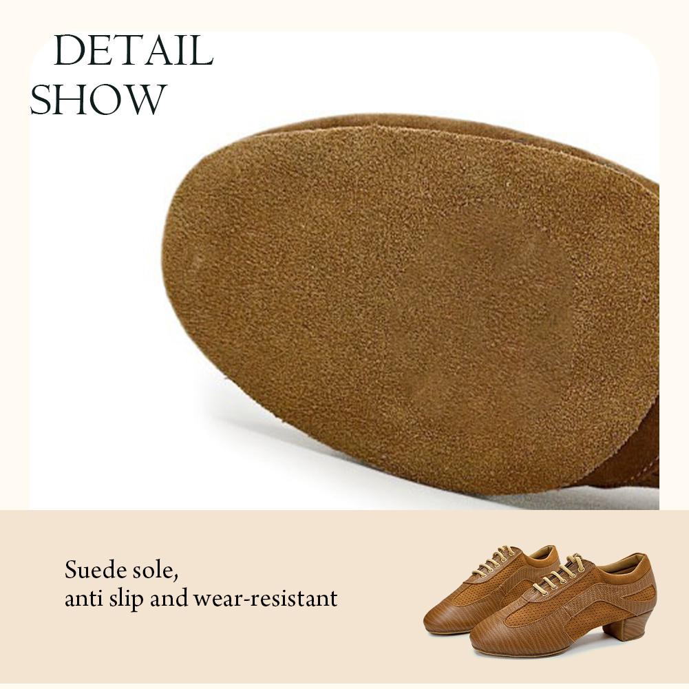 Women's Latin Closed Lacing Salsa Tango Bachata Modern Jazz Ballroom Performance Training Shoes