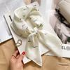 Spring And Summer Satin Long Scarf For Women Sunscreen Shawl Fashionable Beauty Scene Satin Long Scarf Versatile Travel Scarf