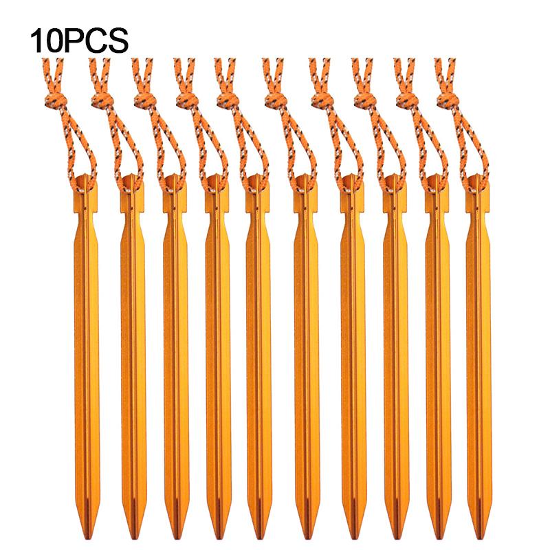 Колышки для палатки 18 см, алюминиевые колышки для палатки, гвозди со светоотражающей веревкой, оборудование для кемпинга и пешего туризма, аксессуары для палаток