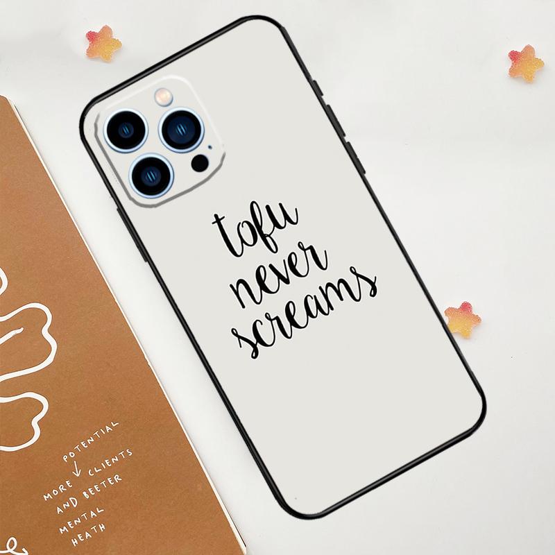 Vegan Inspiration Phone Case For iPhone 18 17 Pro Max 14 11 15 16 Pro Max 13 12 mini 16 Plus 16e 17 Air Funda