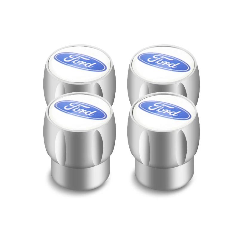 Car Sticker 4PCS Car Tire Valve Cap Tyre Cover for Ford Focus 2 3 Mondeo Explorer Escape Edge Fusion Transit F150 Fiesta Range A