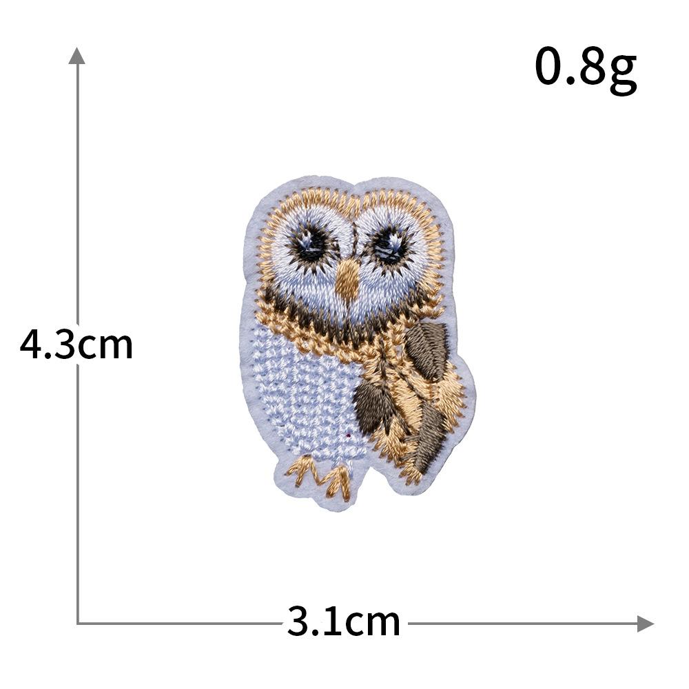 Computer Embroidery Cartoon Owl Cloth Sticker Set Embroidery Cloth Sticker Patch Sticker Diy Clothing Sticker Factory Straight Hair