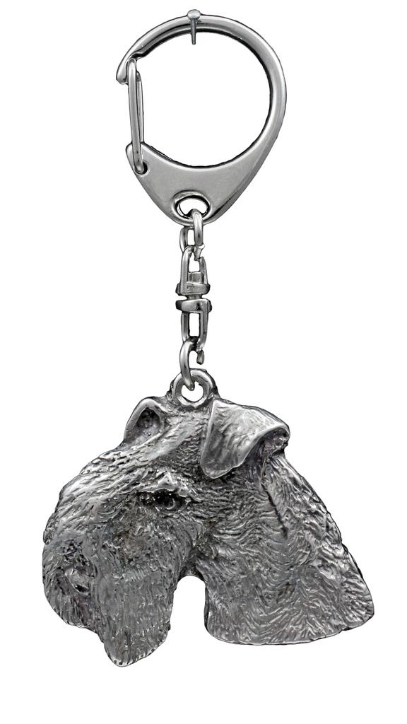 Lakeland Terrier - Silver-plated Key Ring with Dog, Handbag Decoration, Backpack Pendant by Art-Dog Brand