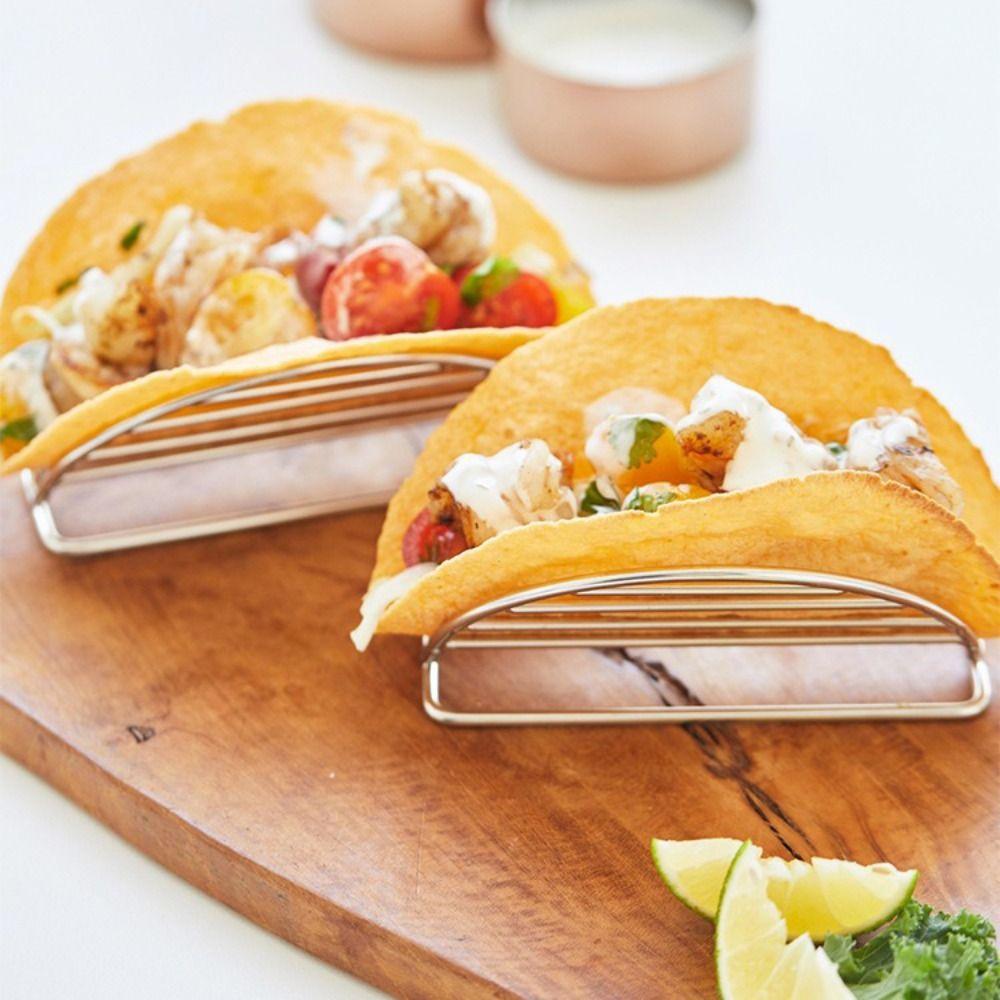 304 Stainless Steel Taco Holder Stands Multi-layer Pies Display Rack Taco Tray Plates  Pancake