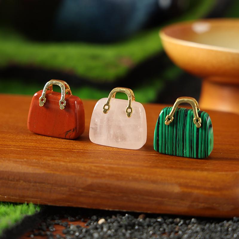 Аметист и Розовый Кварц Кристальная Подвеска Украшение для Сумки