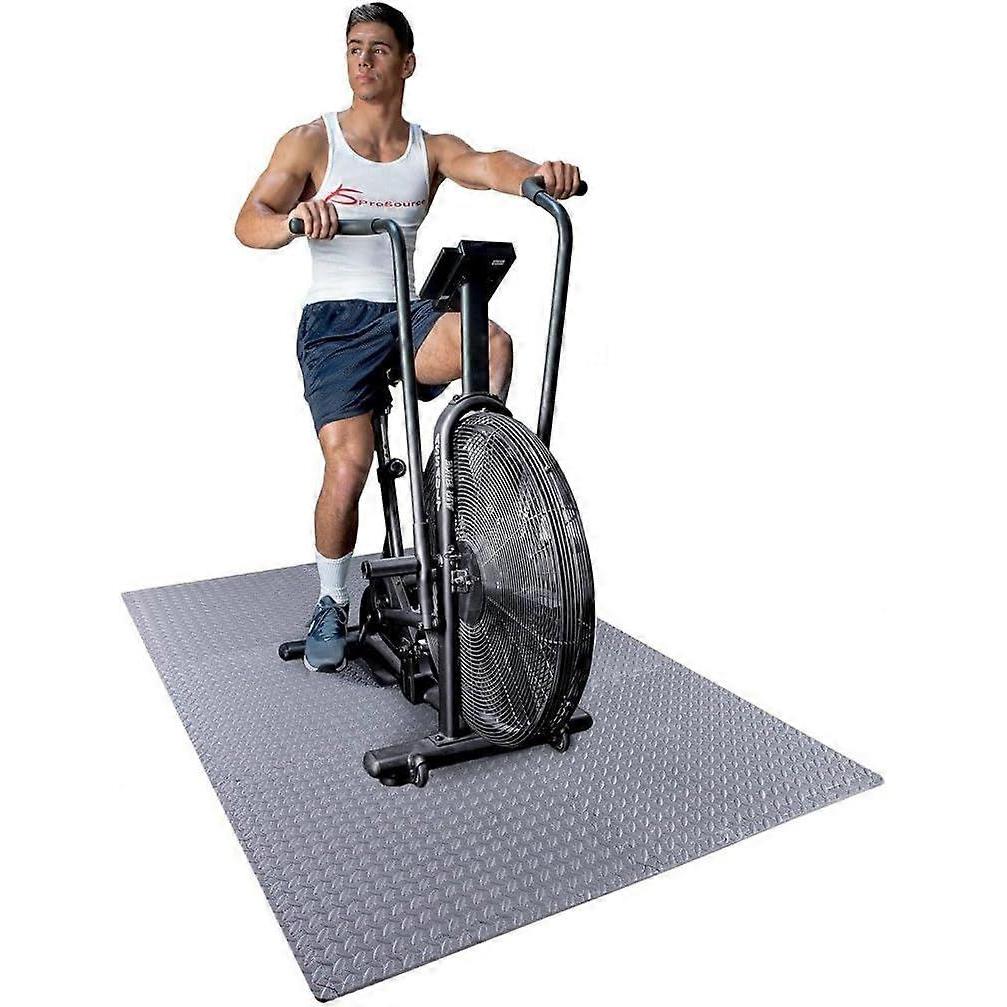 ProsourceFit Puzzle Exercise Mat in, EVA Interlocking Foam Floor Tiles for Home Gym, Mat for Home Workout Equipment, Floor Padding for Kids, Black, 2