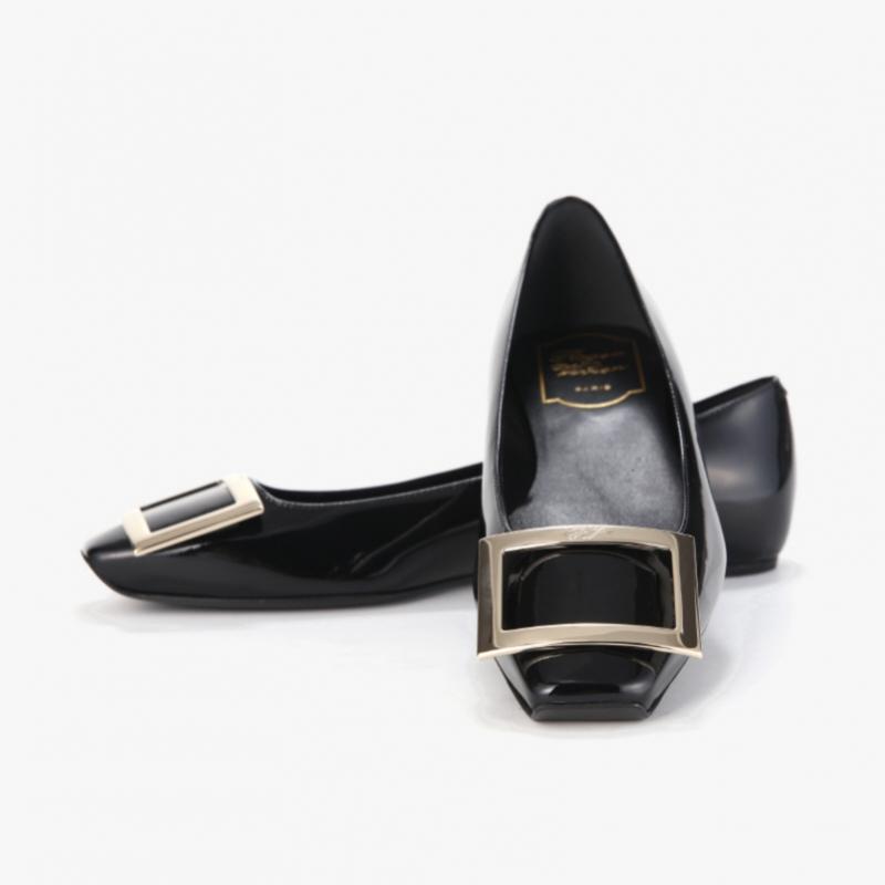 Roger Vivier Ballerina Flats Trumpet Metal Buckle D1p B999