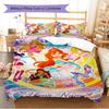 Name Custom Winx Club Cartoon Pattern Bedding Set Quilt Cover Pillowcase Home Decor Gift (1 * duvet cover + 2 * pillowcase, without core)