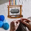 Деревянная настольная многоярусная стойка для хранения пряжи для вязания крючком с бусинами Стойка для хранения шерсти Настольная стойка для вязания крючком