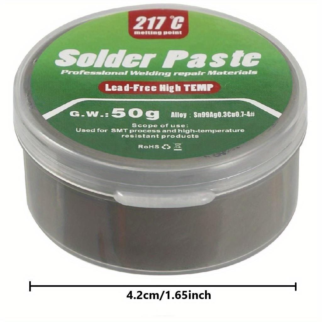 Высокотемпературная паяльная паста 217°C (Sn99%Ag0.3%Cu0.7%), паяльная паста для электроники, используется для ремонта ИС/печатных плат/BGA/SMD с температурой плавления 217°C, не требует отмывки