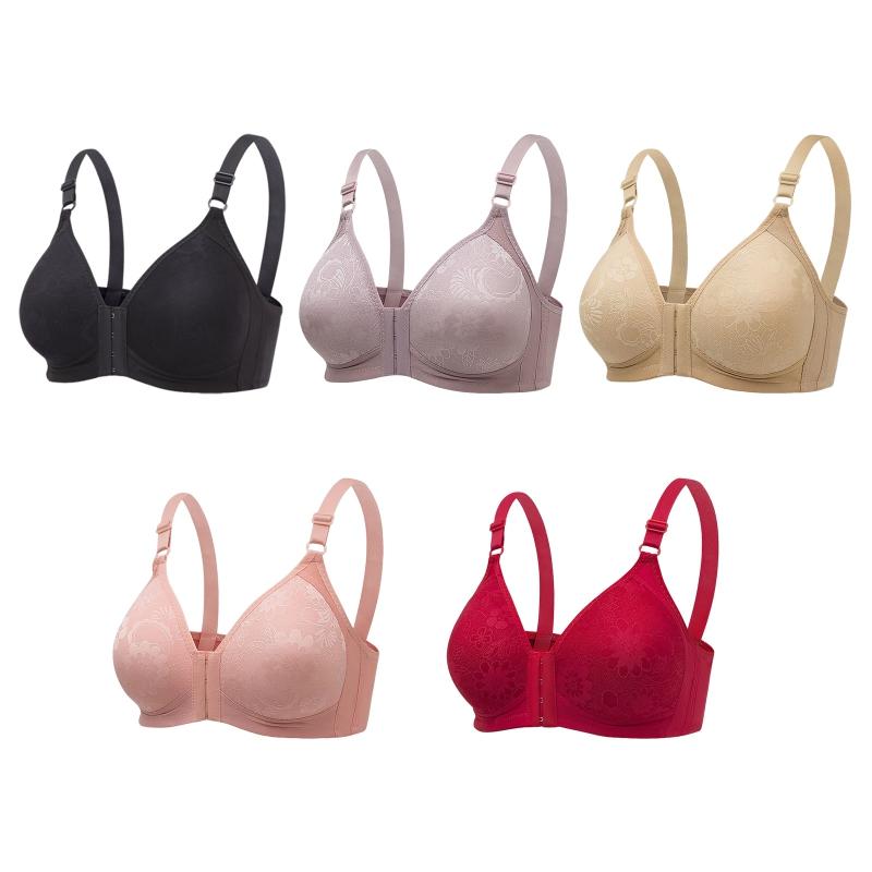 Women Active Bra Front Closure Wirefree Soft Bralette Thin Brassiere