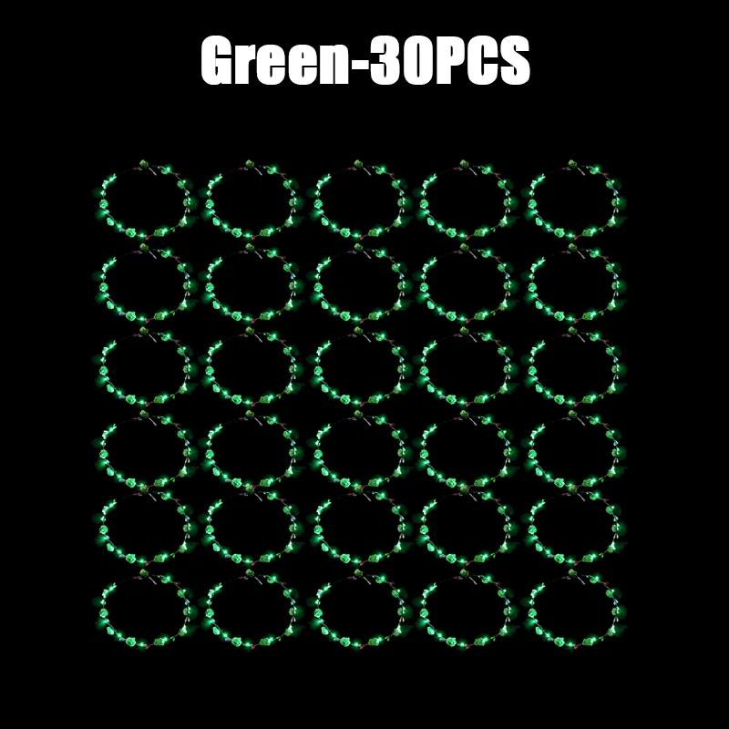 10/60 шт. Светящийся цветочный ободок Светодиодный цветочный венок Светящиеся цветочные венки Короны День рождения Свадьба Рождественское украшение 2024