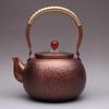 Purple Copper Teapot Hand Pounded Chinese Style Boiling Tea Boiling Water Kettle Vintage Lifting Beam Kung Fu Tea Set