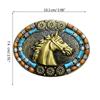 Western Cowboy Carved Belt Buckle Metal Ethnic Style Personality Rock Belt Link Buckle Unisex Belt Buckle DIY Supplies