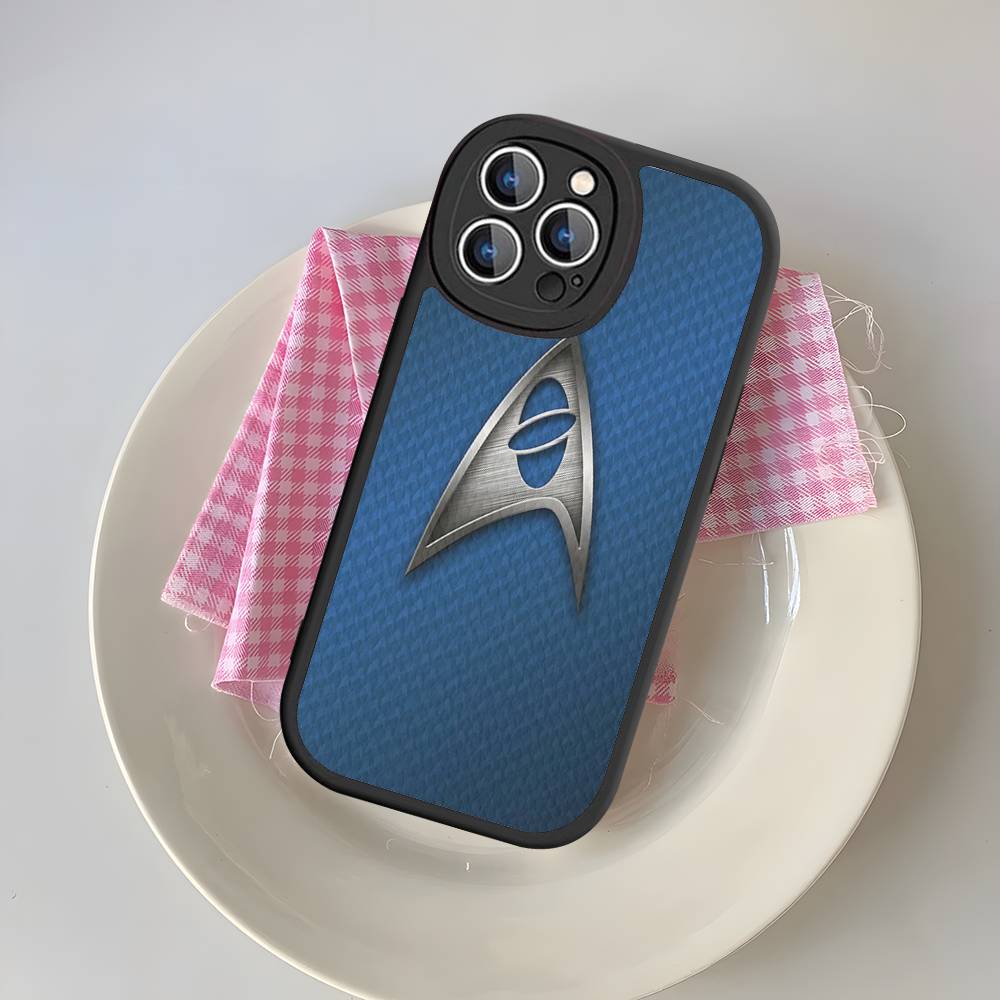 Star T-Trek Movie Logo Leather Phone Case For IPhone 16 14 15 Pro Plus 13 12 11 Pro Max Silicone Cover