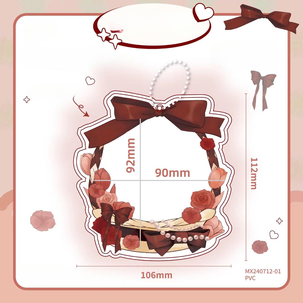 Японский эстетический милый бант-корзина с цветком держатель значка аниме сувенир прозрачный дисплей защитный чехол для 75 мм круглого значка