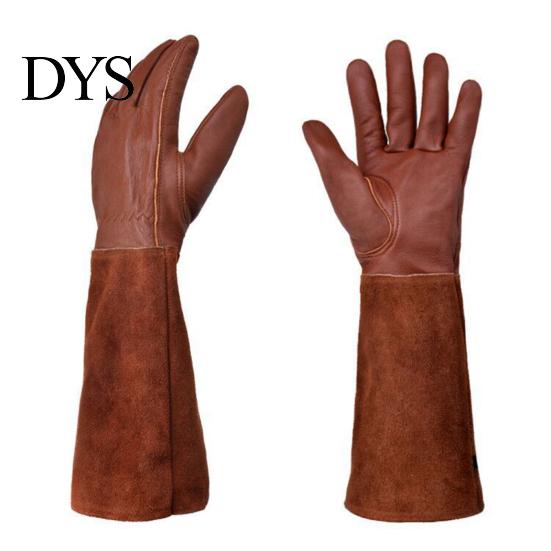 Gardening Glove 1 Pair Anti-scratch Effective Faux Pruning Leather Practical Heat-resistant Protective for Planting Durable