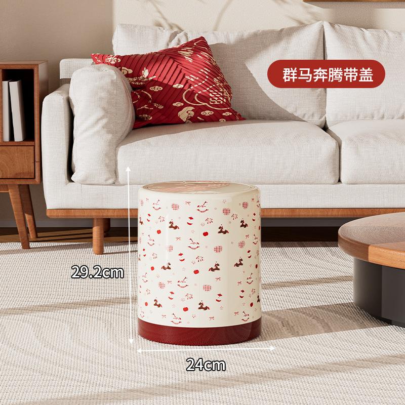 New horse trash can household living room large capacity with cover high value bedroom removable cute creative