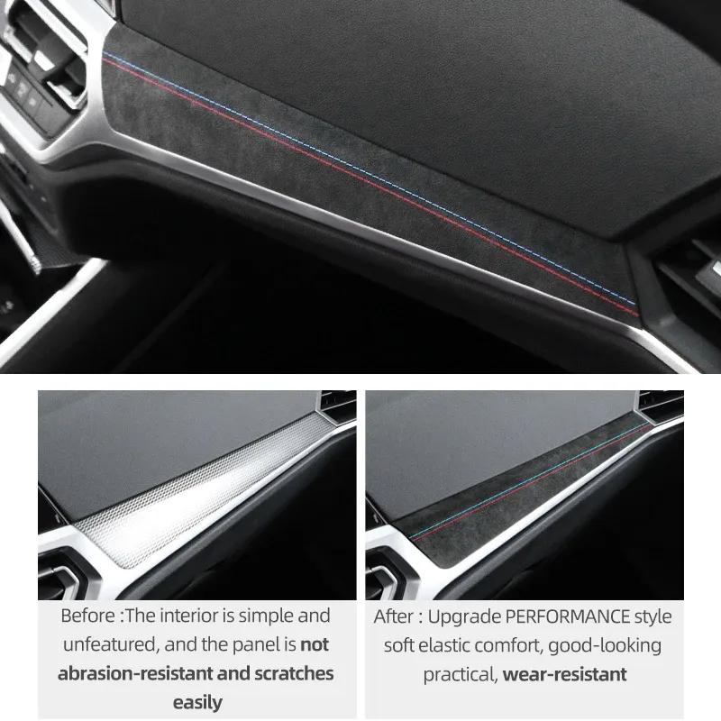 Alcantara For BMW G20 G23 G28 G42 i3 i4 Dashboard Panel Instrument Cover Trim M Performance Stickers Car Interior Accessories
