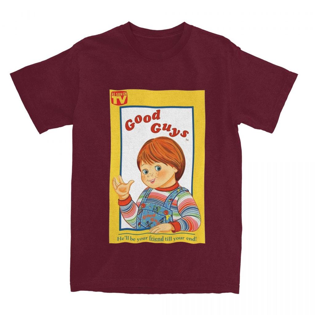 Good Guys Chucky Unisex Womens T Shirt Horror Movie Apparel Vintage Tees TShirts Cotton Classic Clothes