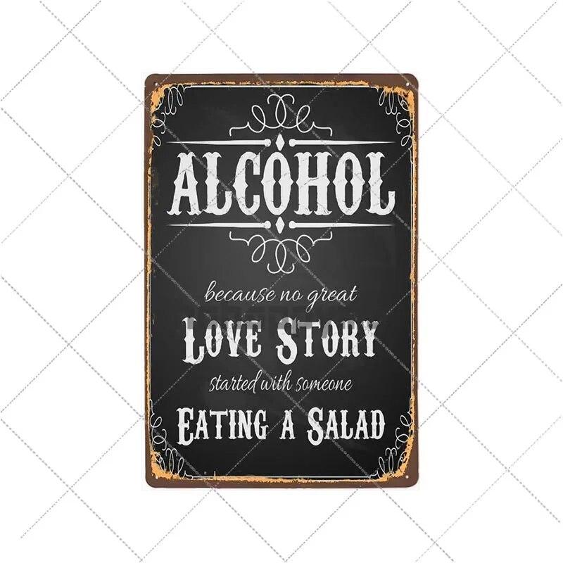 Ретро алкогольные знаки, забавная металлическая табличка, винтажные пивные тарелки, бар, паб, клуб, человек, пещера, украшение на стену, домашний декор 20x30 см