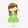 Green Princess Cartoon Belle Princess Iron On Heat Transfer Printing Vinyl Patches Sticker for Clothes DIY Appliques Washable Patches