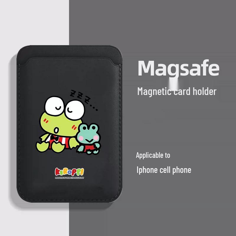 Кожаный держатель для карт MagSafe для iPhone с большими глазами